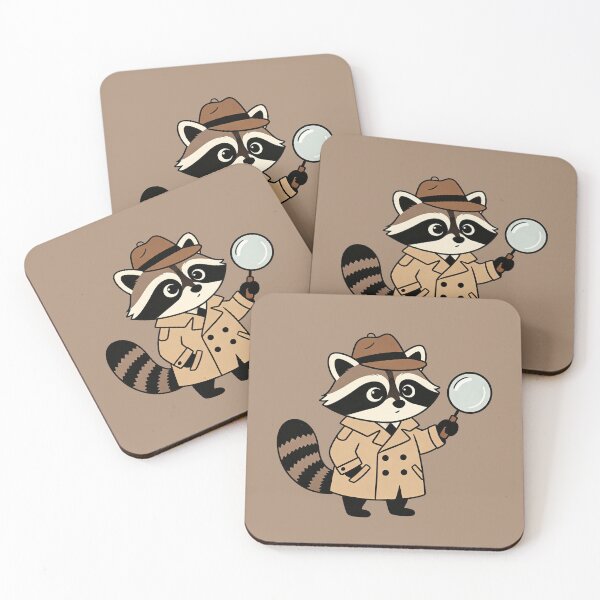 Item preview, detective raccoon designed and sold by mixoubraw.