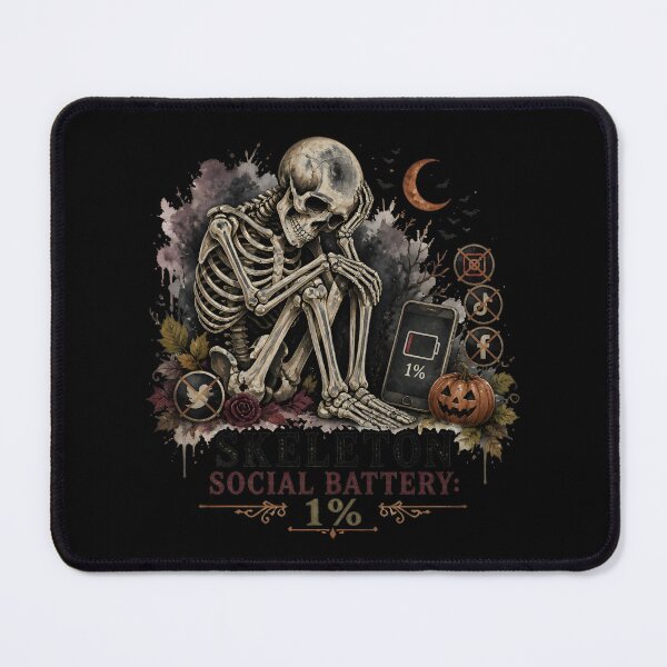 Item preview, Skeleton Social Battery: 1% designed and sold by LiviuGligoros.