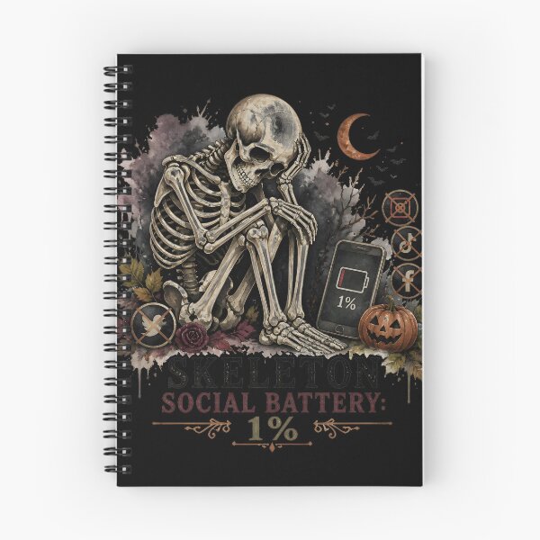 Item preview, Skeleton Social Battery: 1% designed and sold by LiviuGligoros.