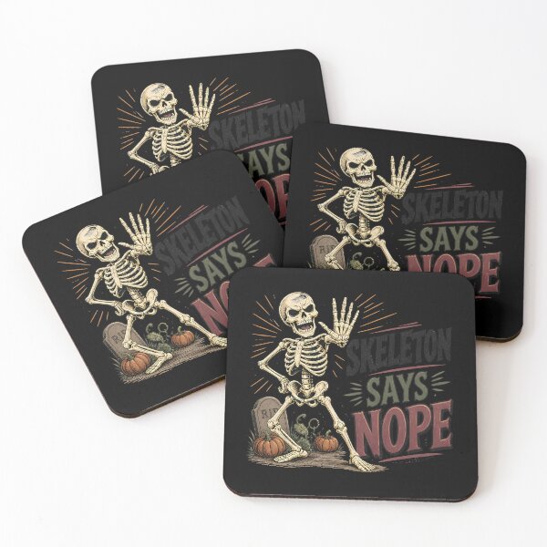 Item preview, Skeleton Says Nope designed and sold by LiviuGligoros.