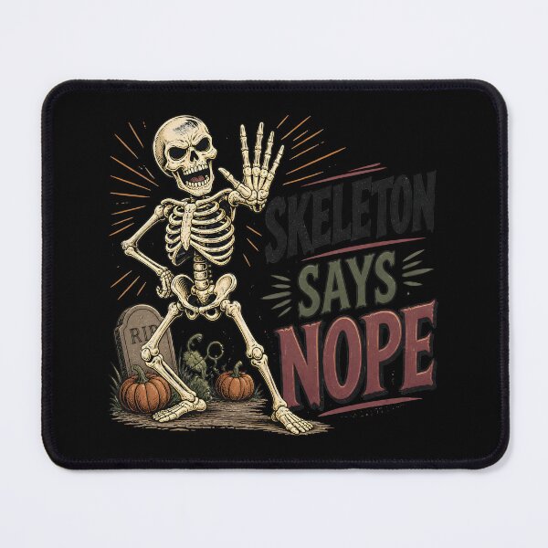 Item preview, Skeleton Says Nope designed and sold by LiviuGligoros.