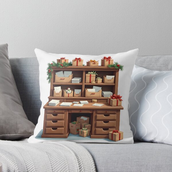 Item preview, Whimsical Christmas Post Office – Cozy Christmas Mailroom designed and sold by ArtemisEutopia.