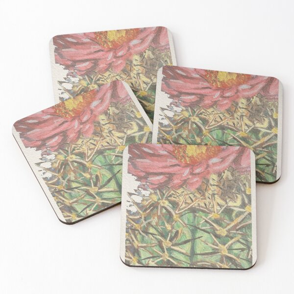 Item preview, Pink Purple Desert Bloom Cactus Illustration designed and sold by The Flourished Art.