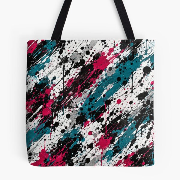 Item preview, Magenta and Teal Splatter Action Abstract Art designed and sold by THE SPLATTERED HAUS BY SAGE BANKS.
