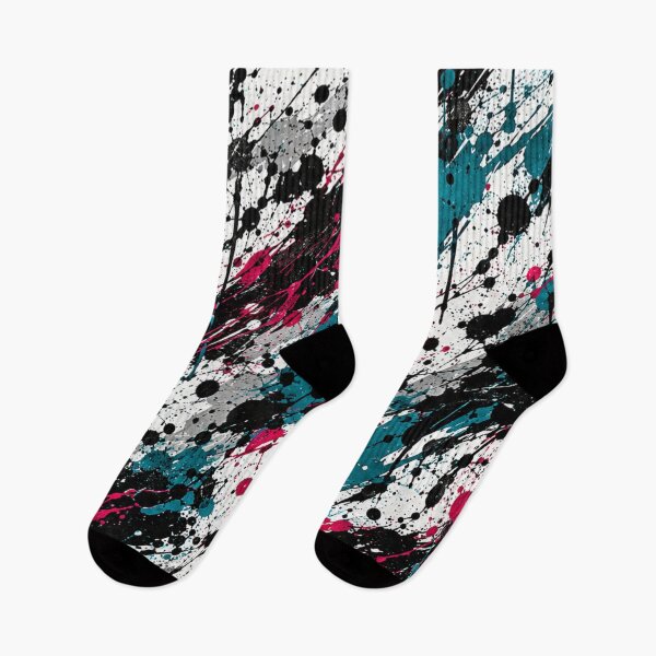 Item preview, Magenta and Teal Splatter Action Abstract Art designed and sold by THE SPLATTERED HAUS BY SAGE BANKS.