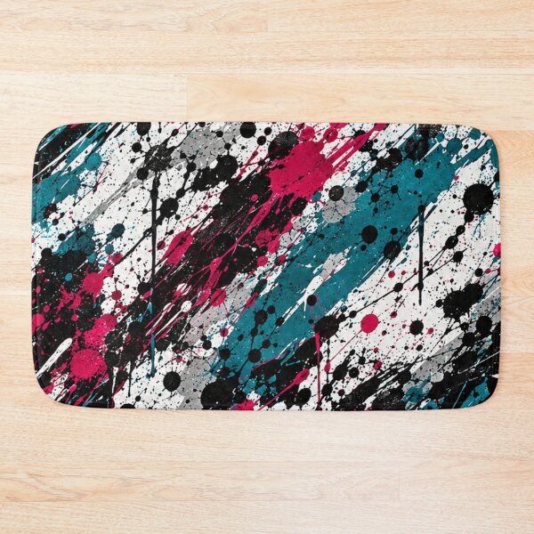 Item preview, Magenta and Teal Splatter Action Abstract Art designed and sold by THE SPLATTERED HAUS BY SAGE BANKS.