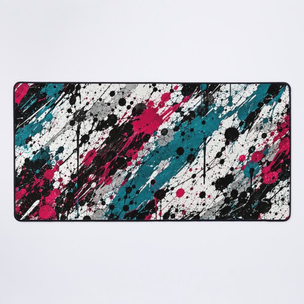 Item preview, Magenta and Teal Splatter Action Abstract Art designed and sold by THE SPLATTERED HAUS BY SAGE BANKS.