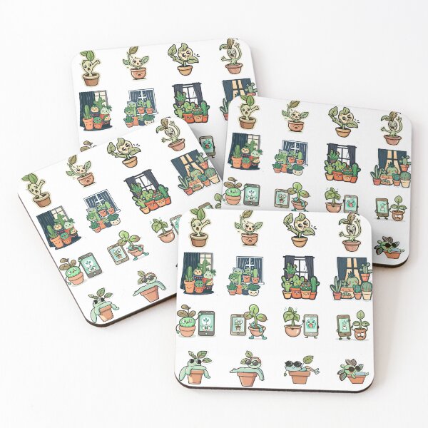Item preview, Plant Life Moments Character Grid Sticker Sheet designed and sold by FashionDollQtr.