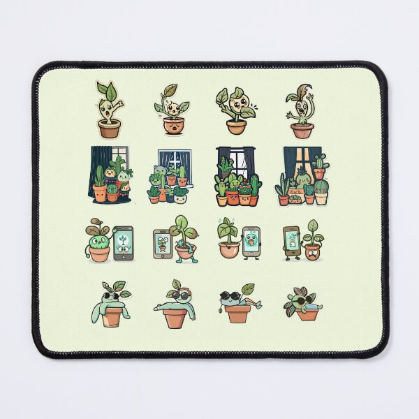 Item preview, Plant Life Moments Character Grid Sticker Sheet designed and sold by FashionDollQtr.