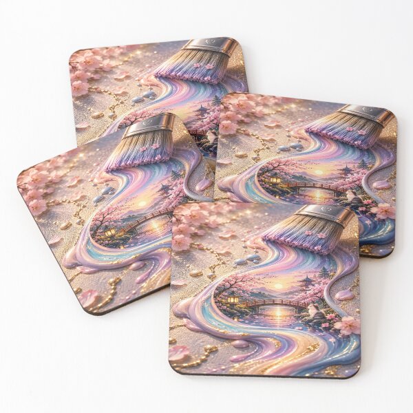 Item preview, Magical Rainbow River and Cherry Blossom Dreamscape designed and sold by DaryaArtFrance.