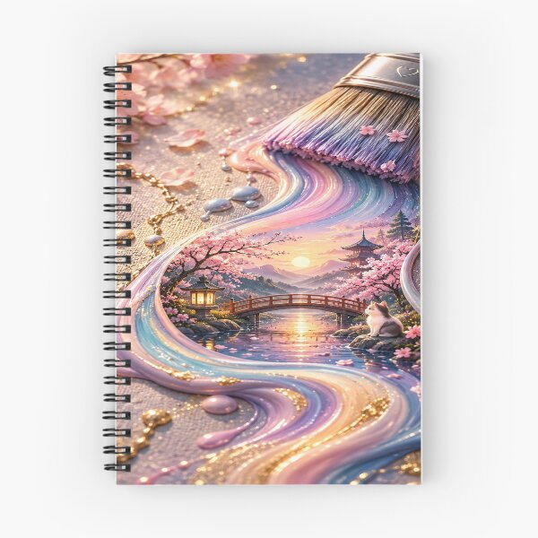 Item preview, Magical Rainbow River and Cherry Blossom Dreamscape designed and sold by DaryaArtFrance.