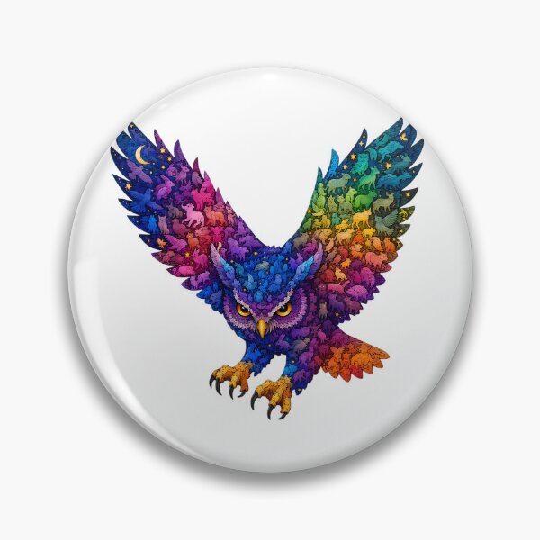 Item preview, Hunting Owl Wooden Jigsaw Puzzle Dynamic Cosmic Art designed and sold by VisualVerseLab.