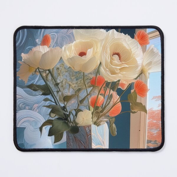 Item preview, White Rose on Blue designed and sold by Katherine Anne Michelle Minerva.
