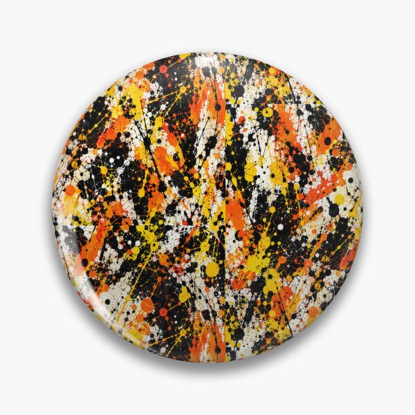Item preview, Amber and Onyx Splatter Action Abstract Art designed and sold by THE SPLATTERED HAUS BY SAGE BANKS.