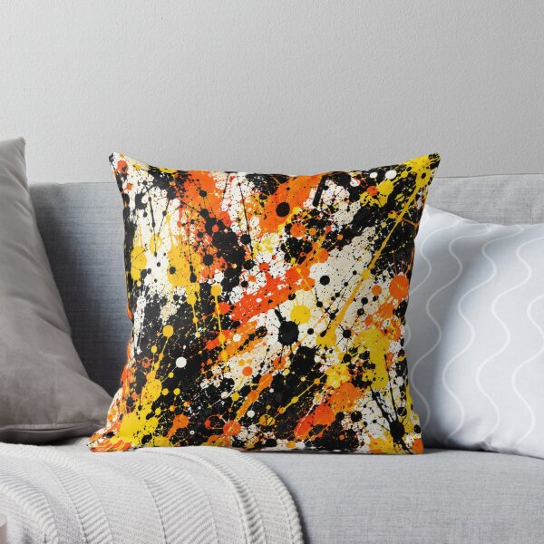 Item preview, Amber and Onyx Splatter Action Abstract Art designed and sold by THE SPLATTERED HAUS BY SAGE BANKS.