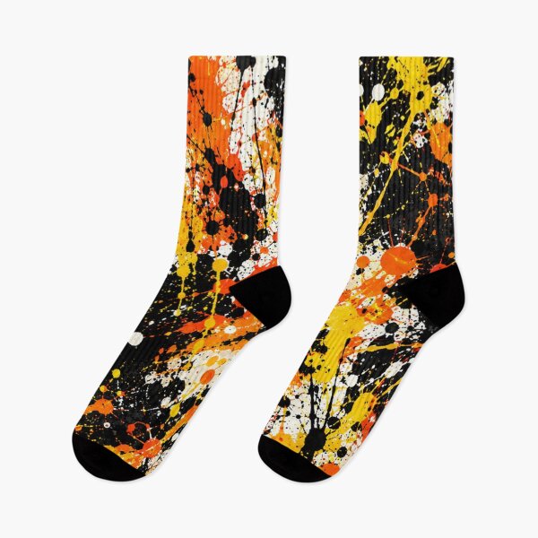 Item preview, Amber and Onyx Splatter Action Abstract Art designed and sold by THE SPLATTERED HAUS BY SAGE BANKS.