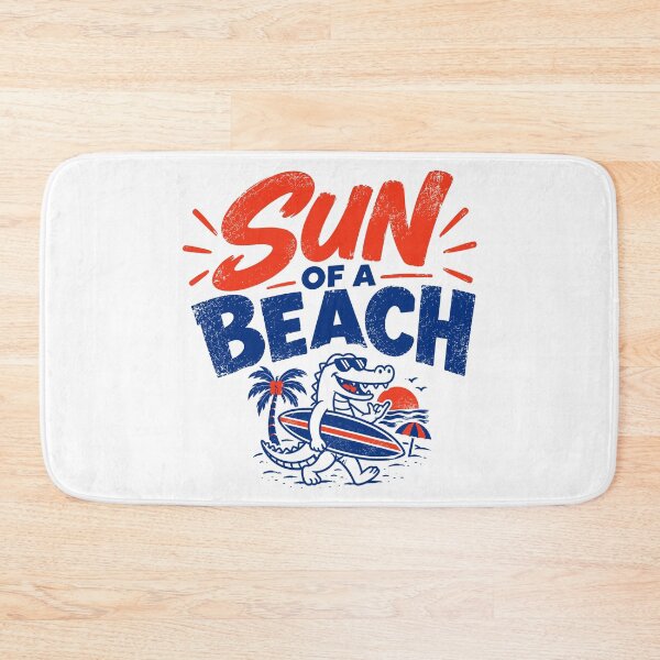 Item preview, Sun of a Beach – Funny Surfing Alligator Retro Beach Design designed and sold by afOOli.