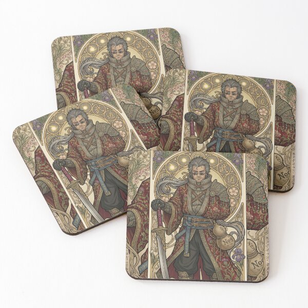 Item preview, Auron in the style of Alphonse Mucha designed and sold by Solace Sparkles.