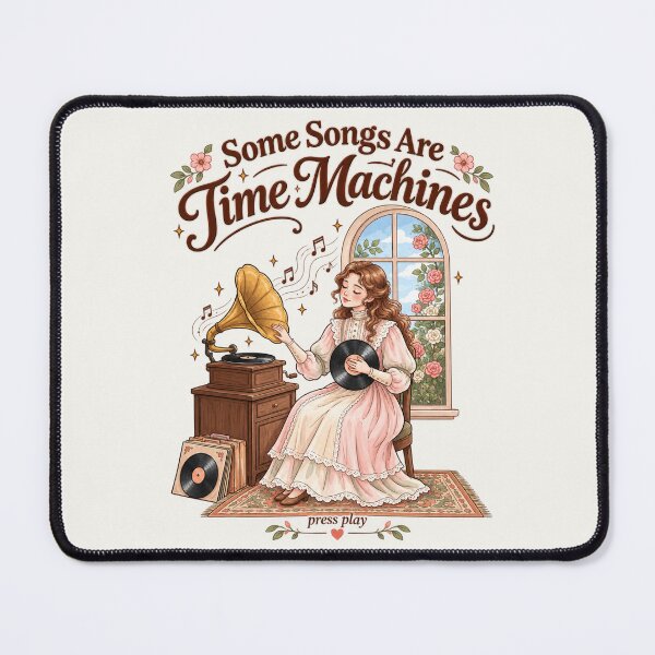 Item preview, Some Songs Are Time Machines Vintage Vinyl Record Cottagecore Art designed and sold by MAGICKEY2024.
