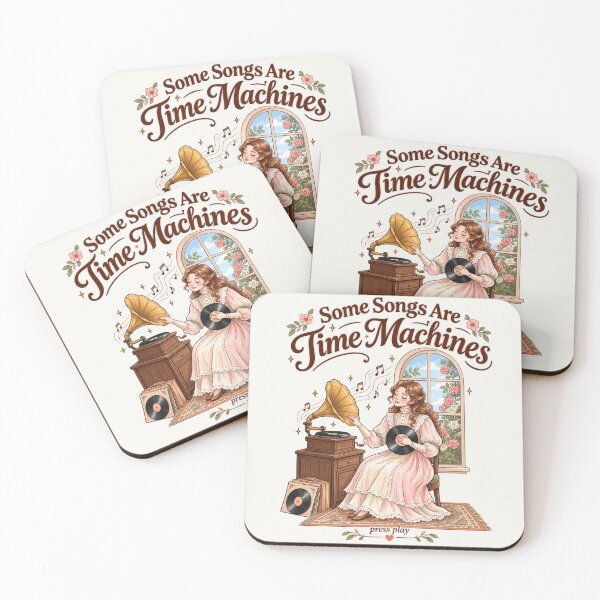 Item preview, Some Songs Are Time Machines Vintage Vinyl Record Cottagecore Art designed and sold by MAGICKEY2024.