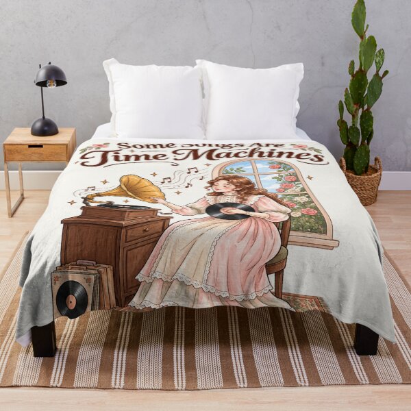 Item preview, Some Songs Are Time Machines Vintage Vinyl Record Cottagecore Art designed and sold by MAGICKEY2024.