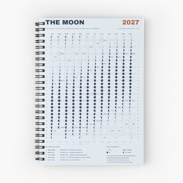 Item preview, Lunar Calendar 2027 - Every Night of the Year, Sky Blue designed and sold by getwaypoint.