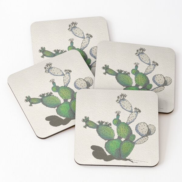 Item preview, Green Blue Prickly Pear Cactus designed and sold by The Flourished Art.