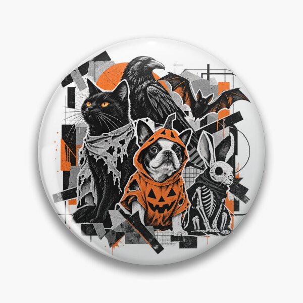 Item preview, Spooky Animals Gothic Geometric Streetwear Poster designed and sold by zzz888.