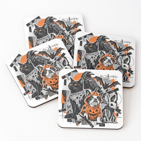 Item preview, Spooky Animals Gothic Geometric Streetwear Poster designed and sold by zzz888.