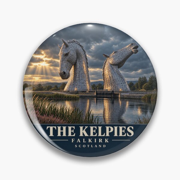 Item preview, The Kelpies Falkirk Scotland Travel Souvenir Landmark Sticker designed and sold by ArcanePrintsxo.