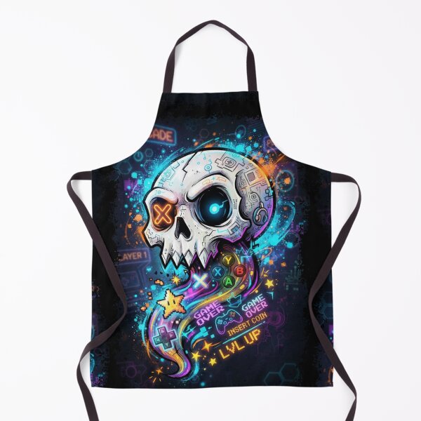 Item preview, Retro Arcade Gamer Skull Game Over Design designed and sold by Skulls & Calaveras.