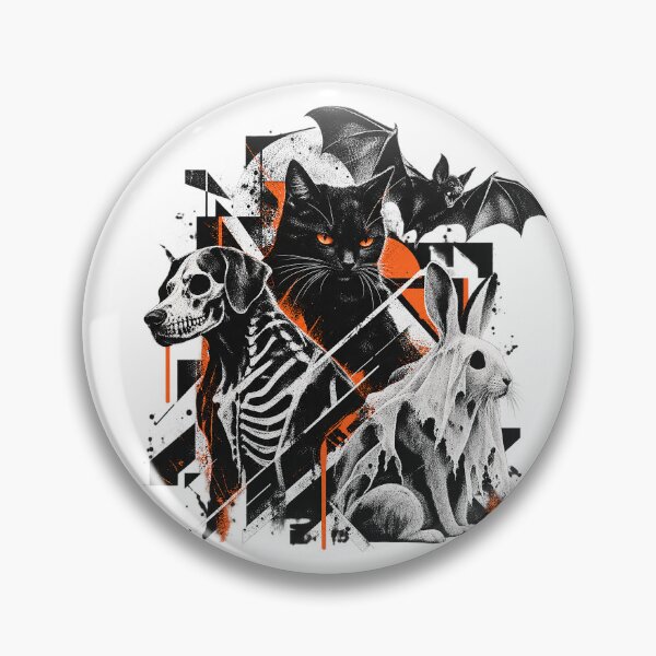 Item preview, Gothic Spooky Animals Dark Geometric Streetwear Art designed and sold by zzz888.