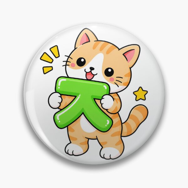 Artikelvorschau, Niedliche orange getigerte Katze mit koreanischem Hangul-Zeichen ㅈ Kawaii Kitty entworfen und verkauft von NoopnyangStudio.