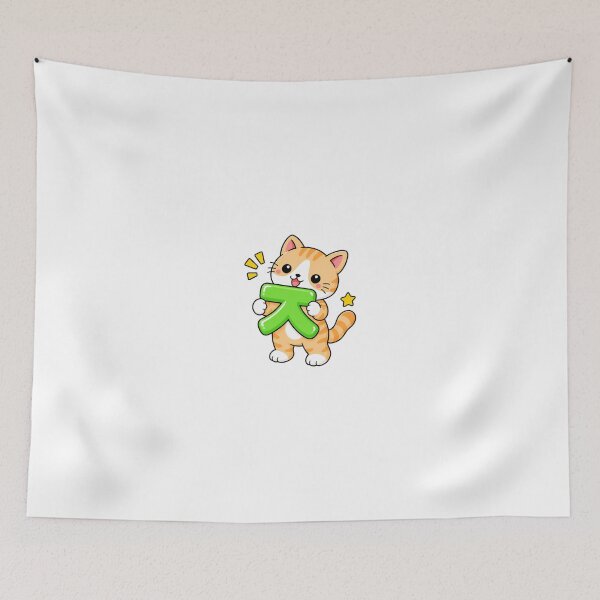 Item preview, Cute Orange Tabby Cat with Korean Hangul Letter ㅈ Kawaii Kitty designed and sold by NoopnyangStudio.