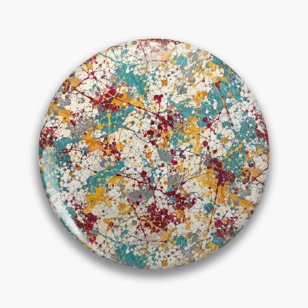 Item preview, Teal and Amber Splatter Action Abstract Art designed and sold by THE SPLATTERED HAUS BY SAGE BANKS.