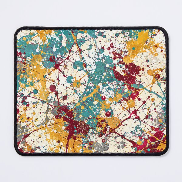 Item preview, Teal and Amber Splatter Action Abstract Art designed and sold by THE SPLATTERED HAUS BY SAGE BANKS.