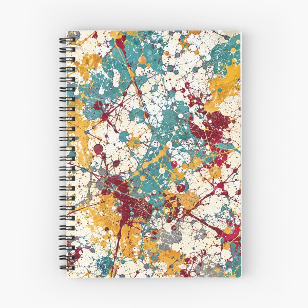 Item preview, Teal and Amber Splatter Action Abstract Art designed and sold by THE SPLATTERED HAUS BY SAGE BANKS.