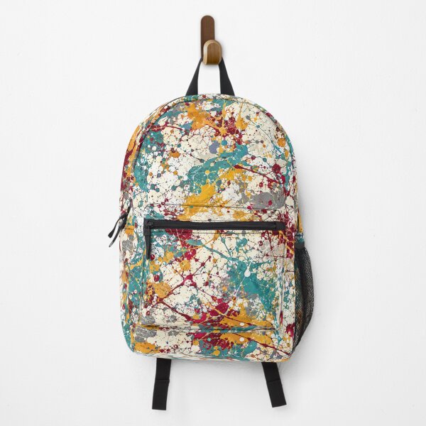 Item preview, Teal and Amber Splatter Action Abstract Art designed and sold by THE SPLATTERED HAUS BY SAGE BANKS.