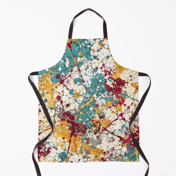 Item preview, Teal and Amber Splatter Action Abstract Art designed and sold by THE SPLATTERED HAUS BY SAGE BANKS.