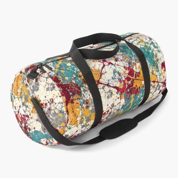 Item preview, Teal and Amber Splatter Action Abstract Art designed and sold by THE SPLATTERED HAUS BY SAGE BANKS.