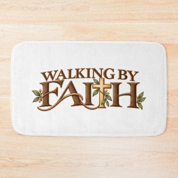 Item preview, Walking by Faith – Elegant Christian Cross & Botanical Design designed and sold by HO•Designs.