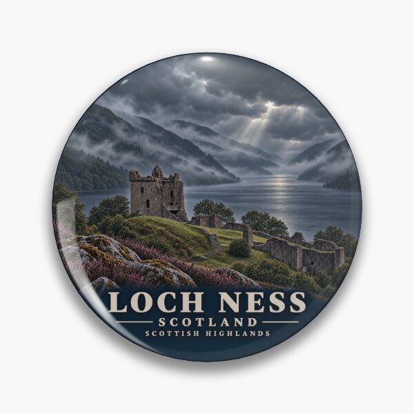 Item preview, Loch Ness Urquhart Castle Scottish Highlands Travel Sticker designed and sold by ArcanePrintsxo.