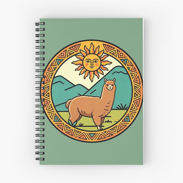 Item preview, Andean alpaca, sun and mountains designed and sold by mixoubraw.