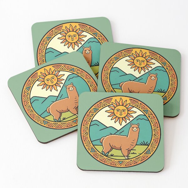 Item preview, Andean alpaca, sun and mountains designed and sold by mixoubraw.