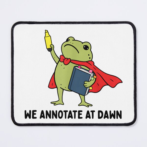 Item preview, We Annotate At Dawn English Teacher Funny Frog Reader designed and sold by LASTIQUE-dd.