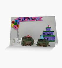 Alles Gute zum Geburtstag Frosch Grußkarte