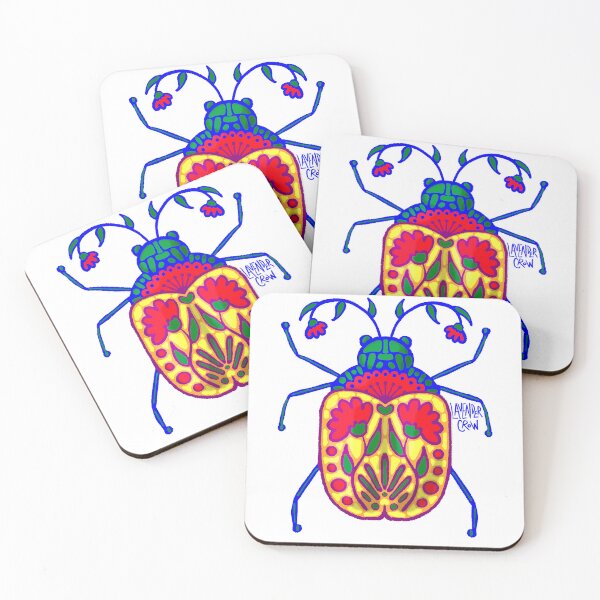 Item preview, Subtle Rainbow LGBTQ Pride Beetle designed and sold by Lavender Crow YYC.