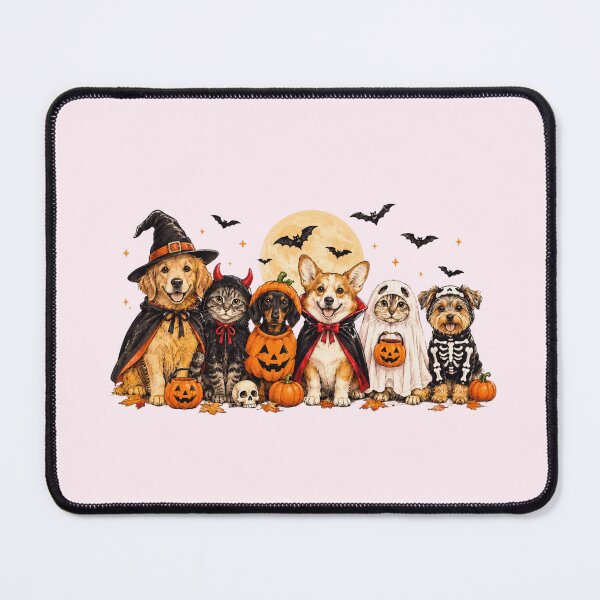 Item preview, Cute Halloween Dogs in Costumes Watercolor Spooky Pet Art designed and sold by hamadacolonel.