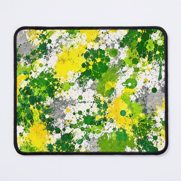 Item preview, Emerald and Lime Splatter Action Abstract Art designed and sold by THE SPLATTERED HAUS BY SAGE BANKS.