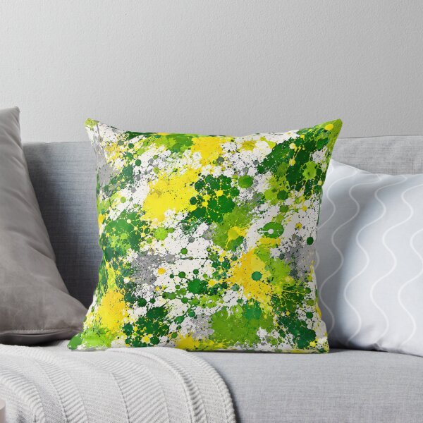 Item preview, Emerald and Lime Splatter Action Abstract Art designed and sold by THE SPLATTERED HAUS BY SAGE BANKS.